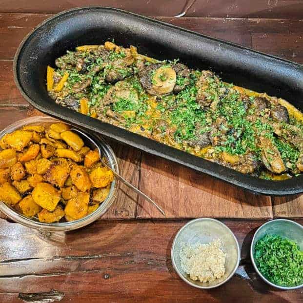 Cawston Safari Stew and Vegetables