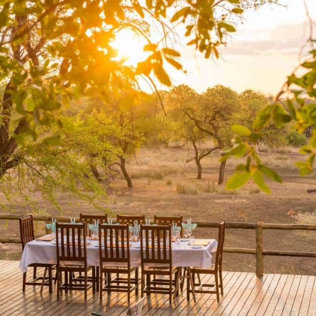 Safari Dinner on Deck at Waterhole