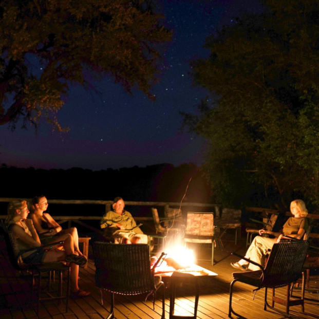 Tented Accommodation Boma Deck Fire Zimbabwe